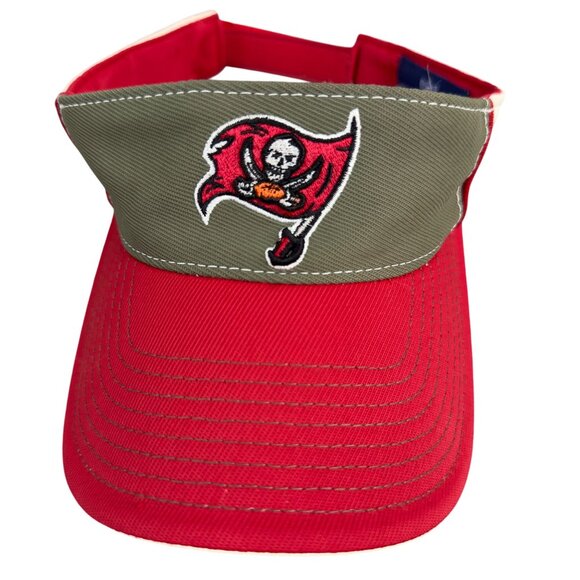 Tampa Bay Buccaneers Reebok NFL Red & Olive Green Visor Cap Adjustable - Picture 1 of 12